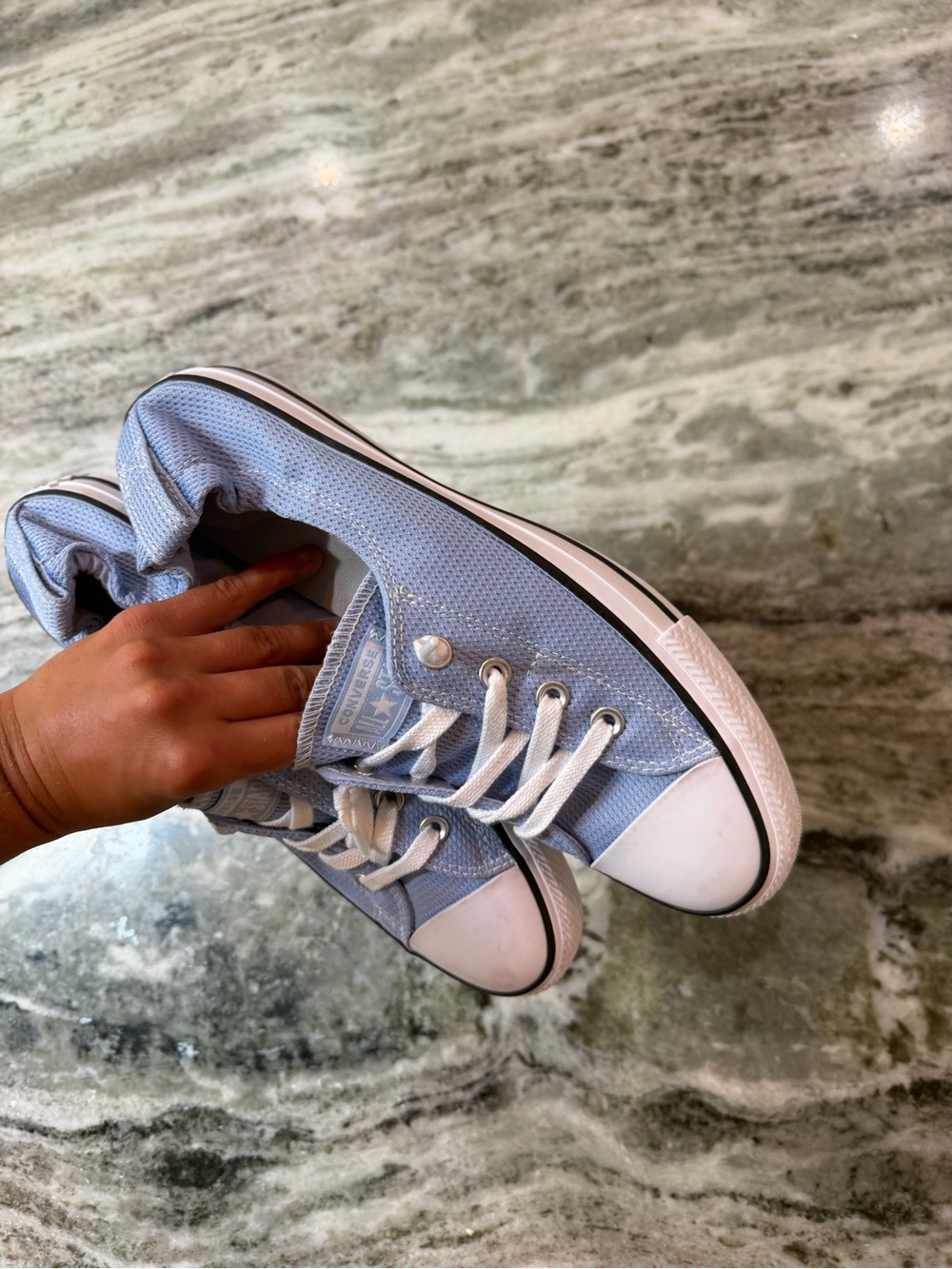 Converse Light Blue and White Low-Top Sneakers
Women’s Size 10 - Picture 6 of 7